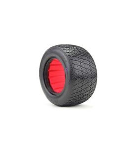 AKA Products, INC. 1/10 Crosslink 2.2 Tires, Clay with Red Inserts (2): Stadium Truck, AKA13404CR